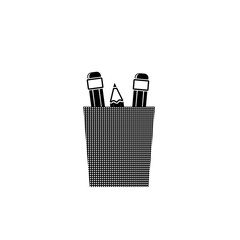 Wall Mural - Pencil holder icon for web design isolated on white background