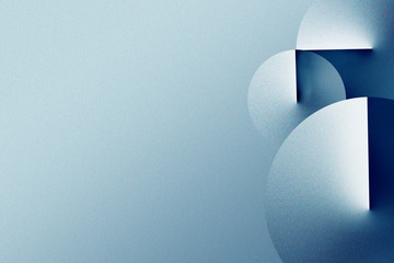 Wall Mural - 3d blue geometric pattern on a gradient background