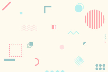 Wall Mural - abstract memphis patterned background illustration