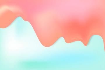 Wall Mural - orange and turquoise background illustration
