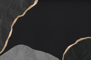 Wall Mural - black crumpled paper background