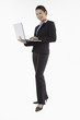 © ImageHit - Mid adult businesswoman using laptop while standing