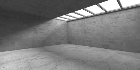  Dark Concrete Wall Architecture. Empty Room