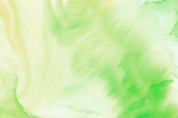 Wall Mural - Yellowish green watercolor textured background