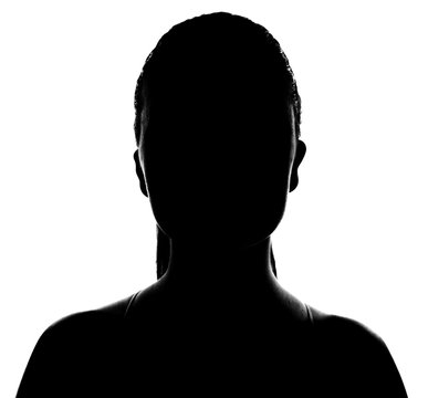 Fototapete - Female person silhouette,back lit light