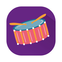 Wall Mural - drum musical instrument isolated icon