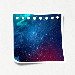 Wall Mural - galaxy patterned paper note design element