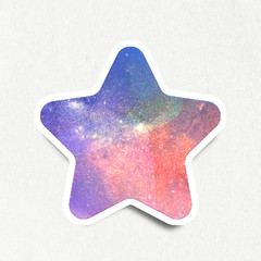 Wall Mural - galaxy sticky note watercolor style