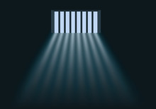 Concept De La Prison Et De La Privation De Liberté Avec La Lumière Du Jour Qui éclaire L’intérieur D’une Cellule Au Travers Des Barreaux De La Fenêtre.