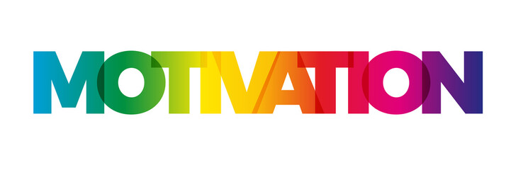 Wall Mural - the word motivation. vector banner with the text colored rainbow.