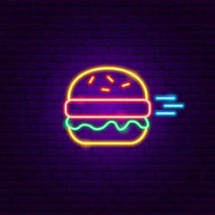 Sticker - Fast Burger Neon Sign