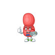 © kongvector - Cartoon mascot design of neisseria gonorrhoeae play a game with controller