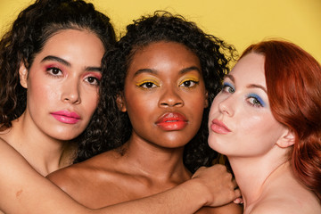 Women of color and diversity summer beauty shot