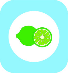 Wall Mural - lime fruit. illustration for web and mobile design.