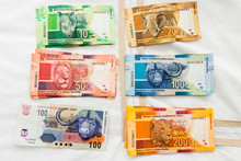 South African Colorful Banknotes Money. BIG Five Animals