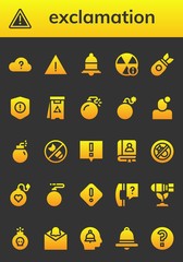 Sticker - Modern Simple Set of exclamation Vector filled Icons