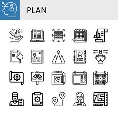 Wall Mural - plan icon set