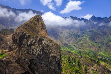 Wall Mural - Paul Valley landscape in Santo Antao island, Cape Verde