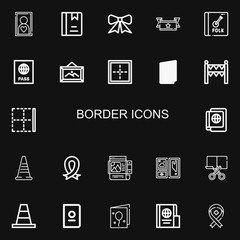 Wall Mural - Editable 22 border icons for web and mobile