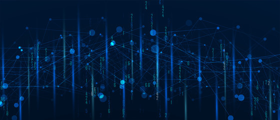 Technology data background, idea of global business solution