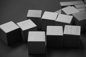 black and white cubes