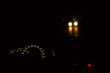© Lea Digszammal - Dashboard illumination while night driving when a car come face, Driving at night with low speed