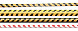 Yellow and red police line and danger