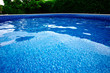 Garden pool with rippling water