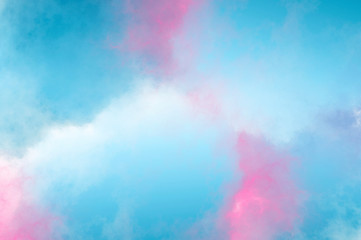 Wall Mural - abstract fractal background in the form of blue and pink clouds and is suitable for use in projects 