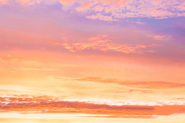 Wall Mural - purple-orange sky at sunset with clouds, background