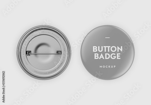 Download Realistic 3d Circular Pin Button Badge Mockup Stock Template Adobe Stock