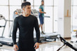 © pressahotkey - stylish guy in the gym posing for a photo. Healthy Lifestyle.