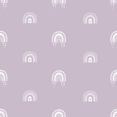 Wall Mural - Rainbow seamless pattern. Kids background. Vector