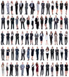 © ASDF - collage of young business people standing in a row.
