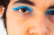 © Antonio Tanaka - close up of a man's eyes with blue eyeshadow