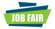 Job Fair - clearly visible white text is written on beutiful green design with white background