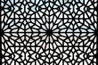 Metal protective grille for windows. Patterned window lattice grid