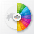 © GfxPapercut - Circle chart infographic template with 9 options,Vector illustration.