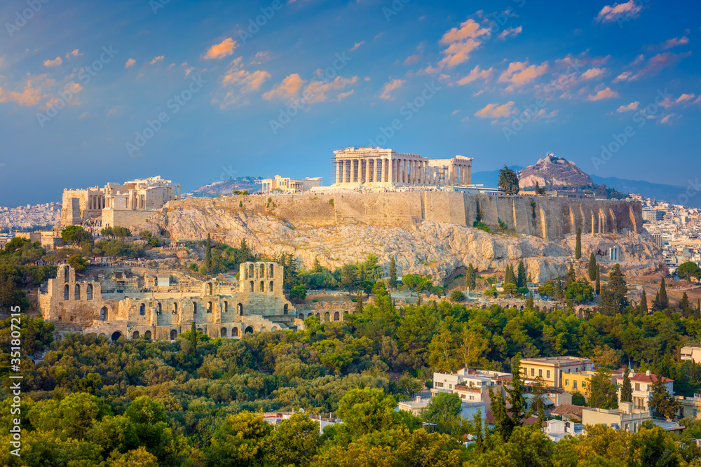 Obraz na płótnie Acropolis of Athens, Greece, with the Parthenon Temple w salonie
