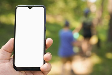 mobile phone in hand