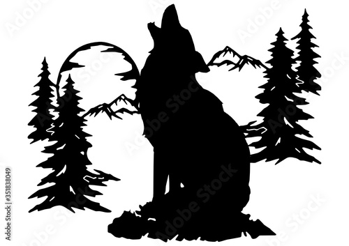 Download Wolf Svg Black For Cutting Machine Stock Vector Adobe Stock