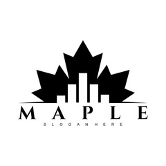 Wall Mural - maple logo design concept vector