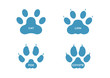 paw and Animals footprints / cat lion fox coyote