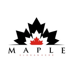 Wall Mural - maple logo design concept vector