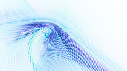 Wall Mural - abstract light background. digital art fractal graphics. composition of curves and mosaic halftone e
