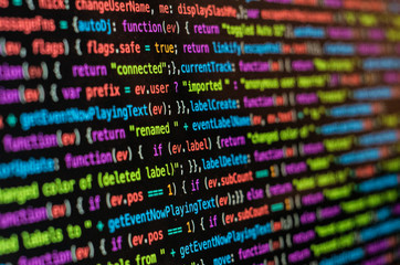 programming code with black background