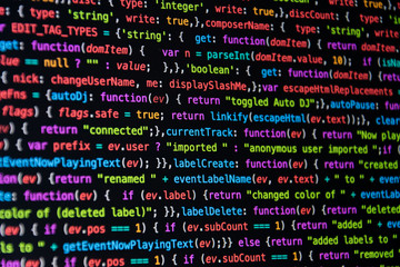 programming code with black background