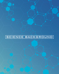 Wall Mural - dark blue science background with lines structures