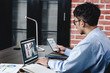 © weedezign - Work from home with asian businessman video conference collaboration with colleagues.live streaming meeting