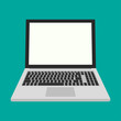 © StockVector - Laptop or notebook computer flat vector icon.